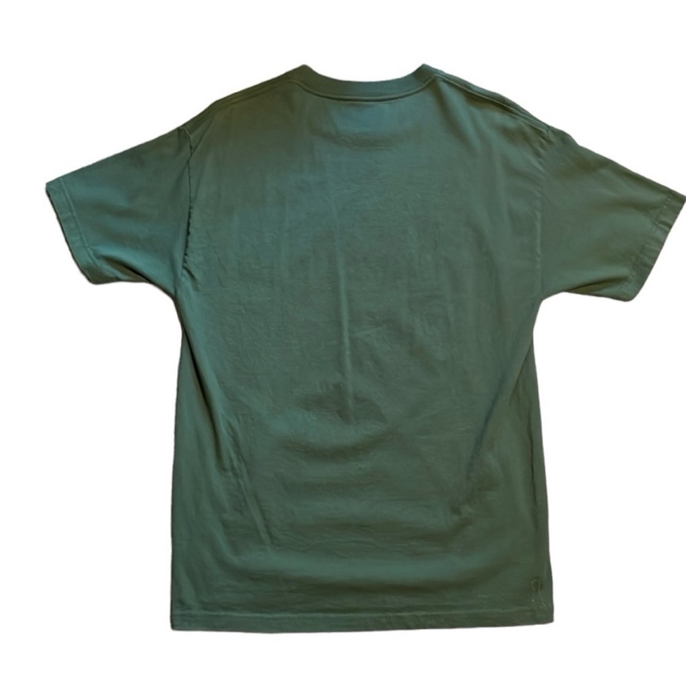 Division of Labor Men's Green and Pink Rose Tee - Picture 3 of 4
